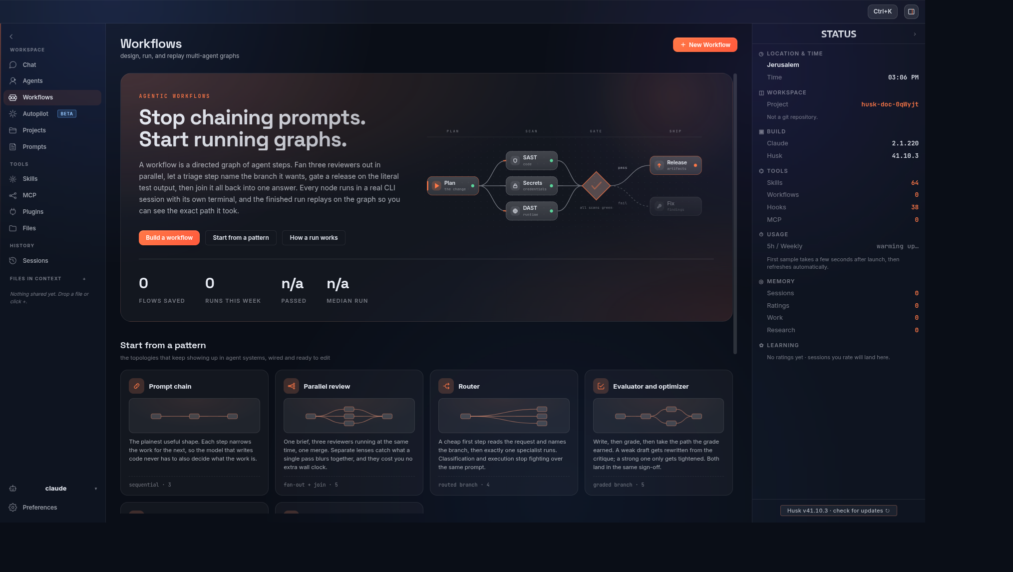 Workflows graph editor